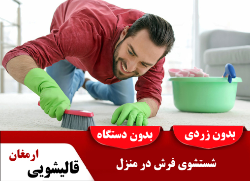 شستشوی فرش در منزل بذون دستگاه